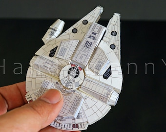 Halcón Milenario (2 hojas) - Plantilla PDF para modelo de papercraft de Star Wars (proyecto DIY)