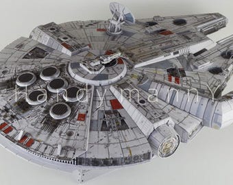 Halcón Milenario - Proyecto DIY de Star Wars: Maqueta de papel a gran escala (Plantilla PDF)