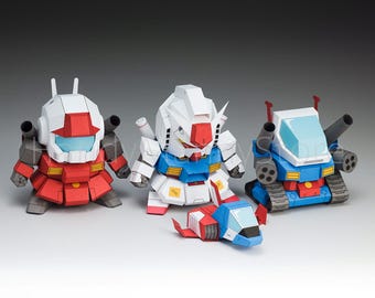SD Gundam Ver 2.0 Papercraft Template – 7cm 3D Model PDF Download