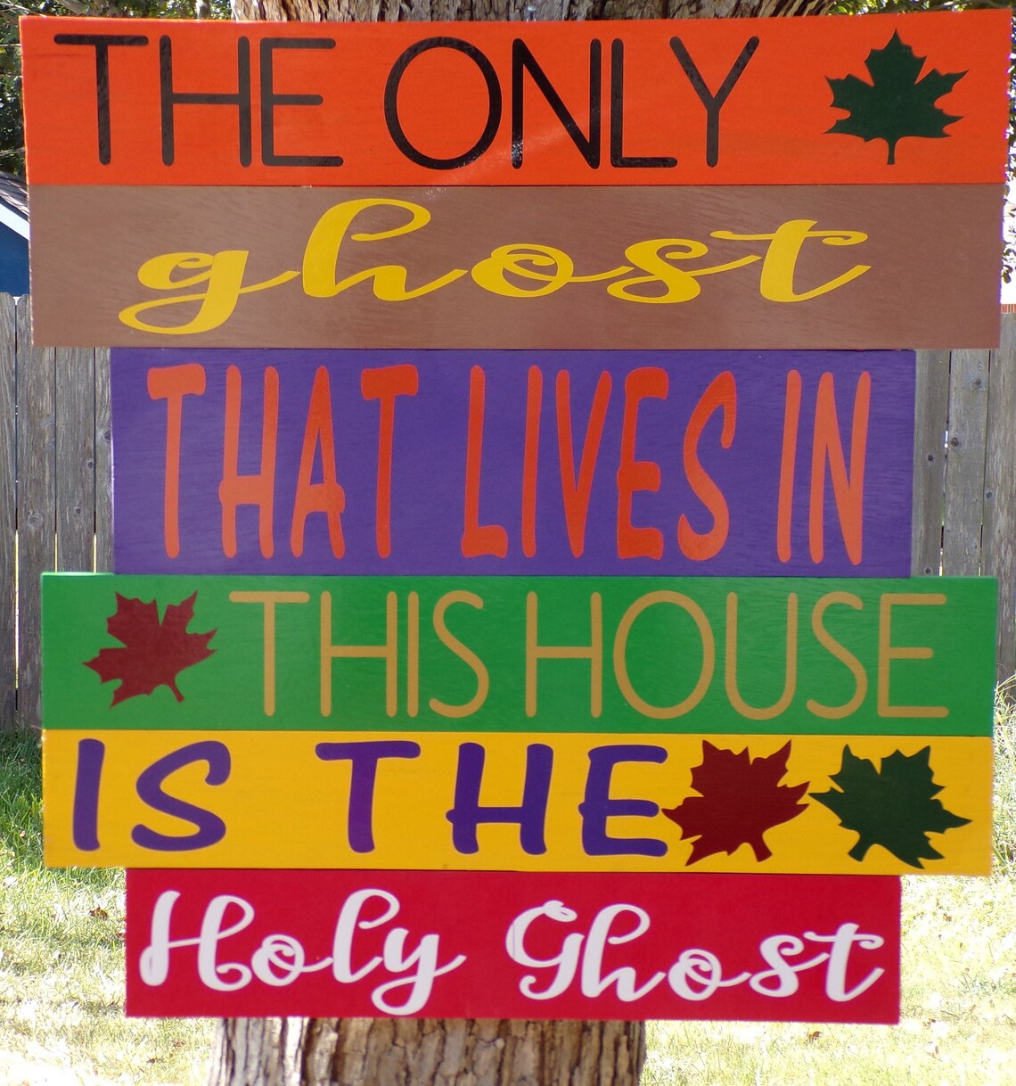 Wood Sign Fall Decor The only ghost that lives in this house | Etsy - The Only Ghost That Lives In This House