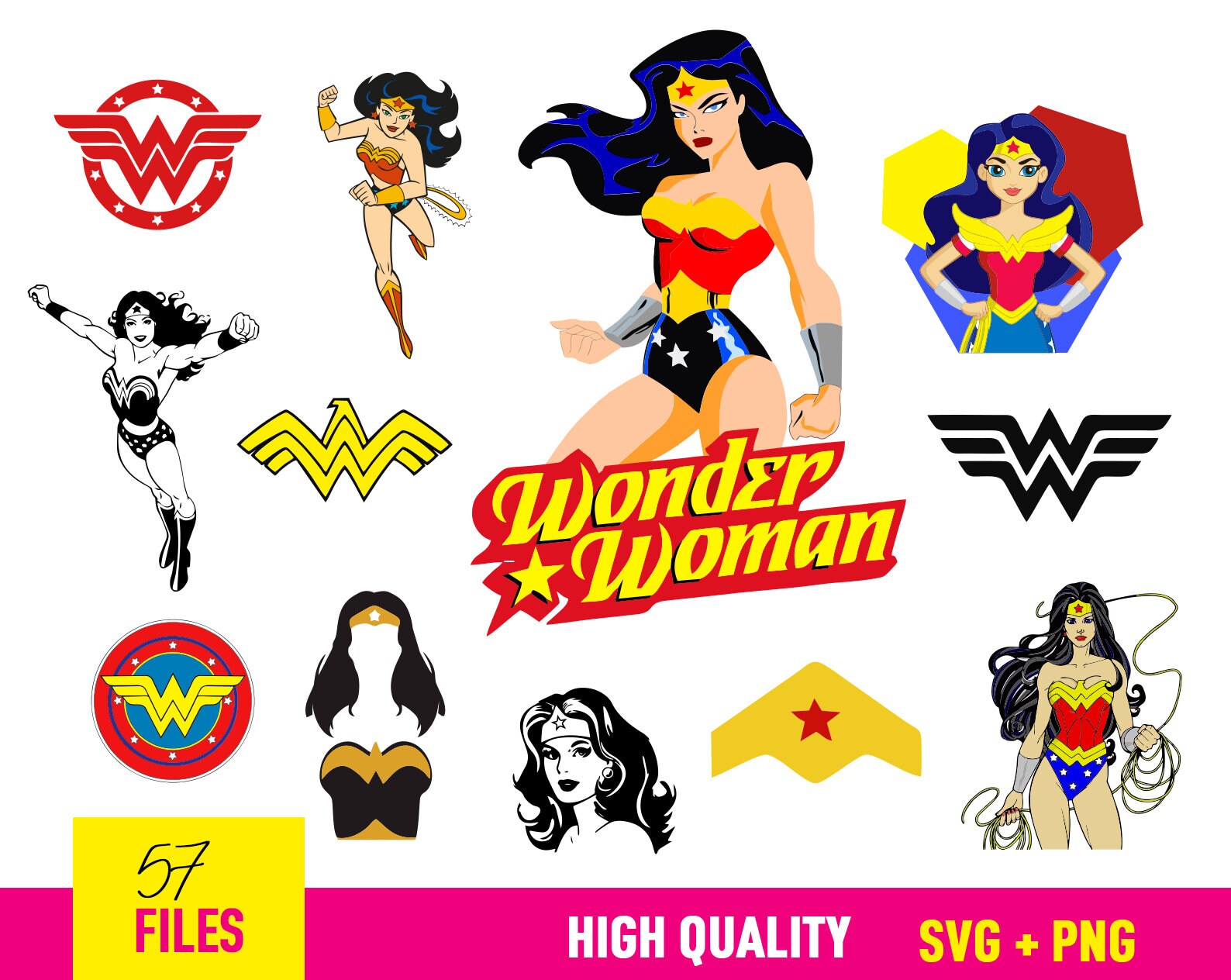 Wonder Woman SVG Digital File, DC Comics Svg, Movie Svg ...