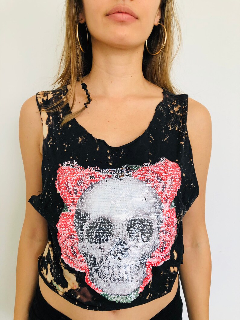 Bleached tiger and skull shirt
