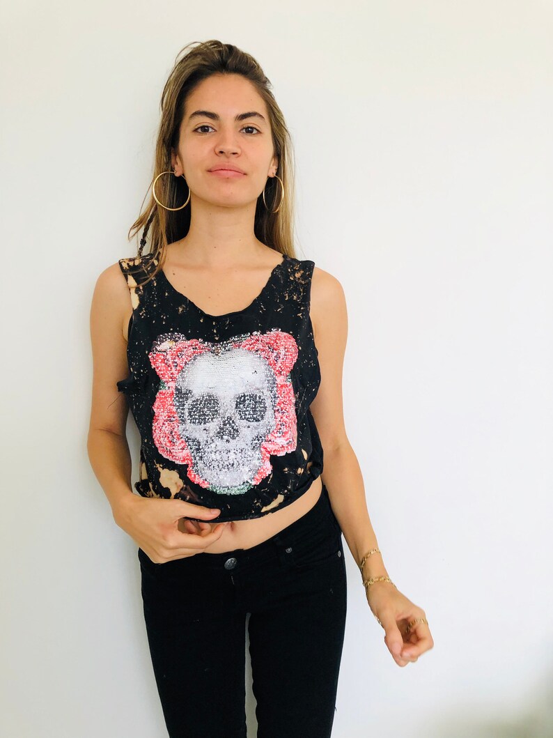 Bleached tiger and skull shirt
