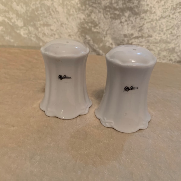 Oleg Cassini Porcelain Salt and Pepper Shakers