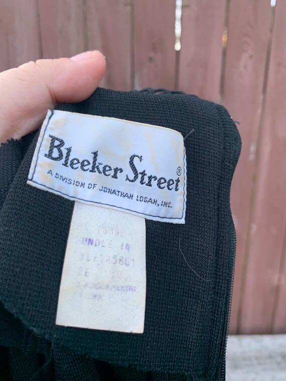 1960’s Bleeker Street Black Knit Long Sleeve Mod … - image 9