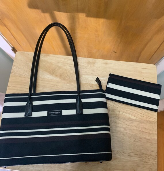 Kate Spade Vintage Striped Handbag Purse 