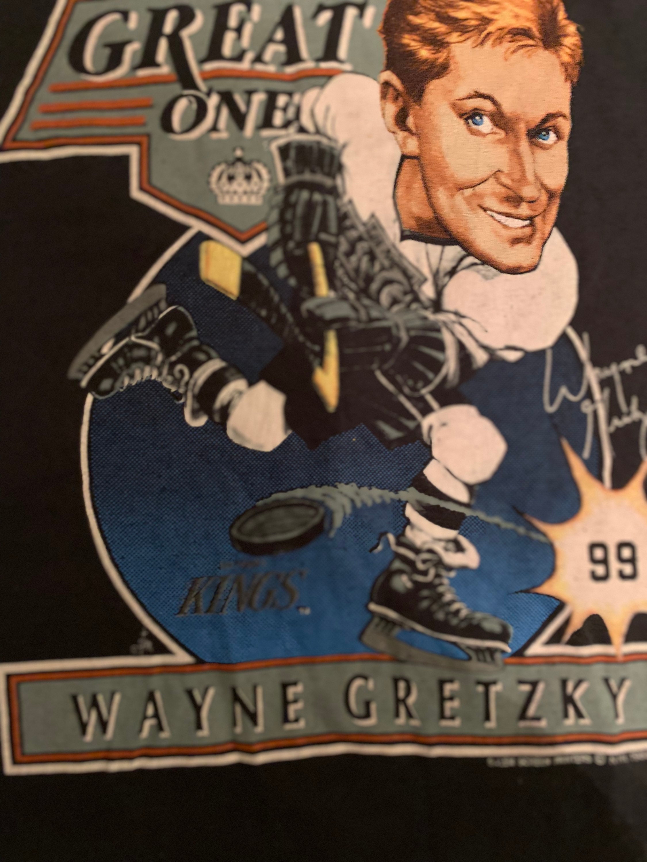 Wayne Gretzky Kings Vintage T-shirt NHL Size Medium From 1988 