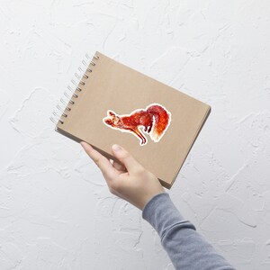 Autumn Fox Sticker for Laptop & Planner | Waterproof Mythology Sticker | Artistic Watercolor Art | Gift for History Lovers