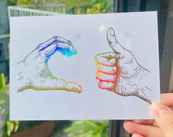 Friendzone Postcard: Gold Foil A6 Shimmer Cardstock