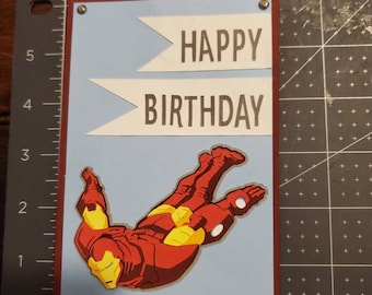 3D Iron Man Birthday card