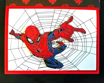 Spider Man 3D Birthday Card