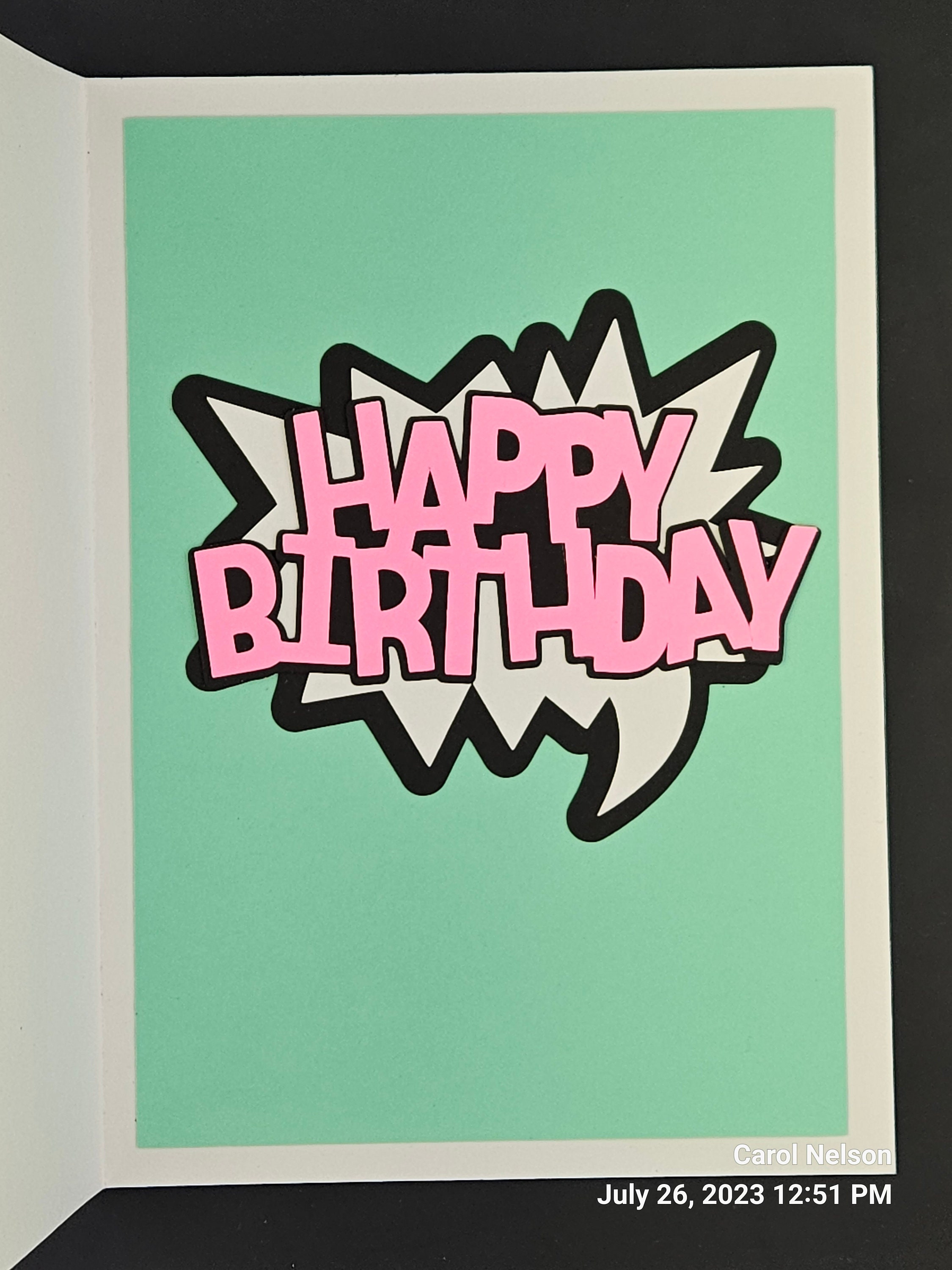 3D Drop Down Spidergirl Gwen Birthday Card. I Customize Cards