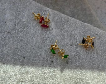 LOLIAS 3 Paires Boucles D'Oreilles Femme Argent 925 14K Or Petites Mini