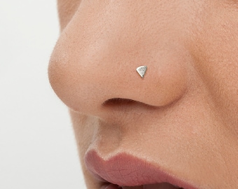 Nose Stud, Silver Nose Stud, Indian Nose Stud, Nose Ring Stud, Sterling Silver Nose Stud, 20g Silver Nose Piercing Jewelry, SKU 101