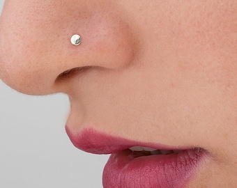 Disk Nose Stud, Dot Nose Stud, Silver Nose Stud, Nose Ring Stud, Nose Stud Silver, Tiny Nose Stud, 20g Silver Nose Piercing Jewelry SKU 33