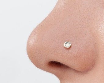 Nose Stud, Silver Nose Stud, Indian Nose Stud, Nose Ring Stud, Sterling Silver Nose Stud, 20g Silver Nose Piercing Jewelry, SKU 105