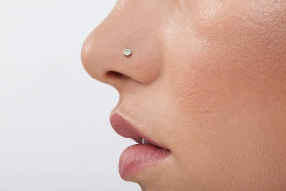 Silver nose pin sale stud
