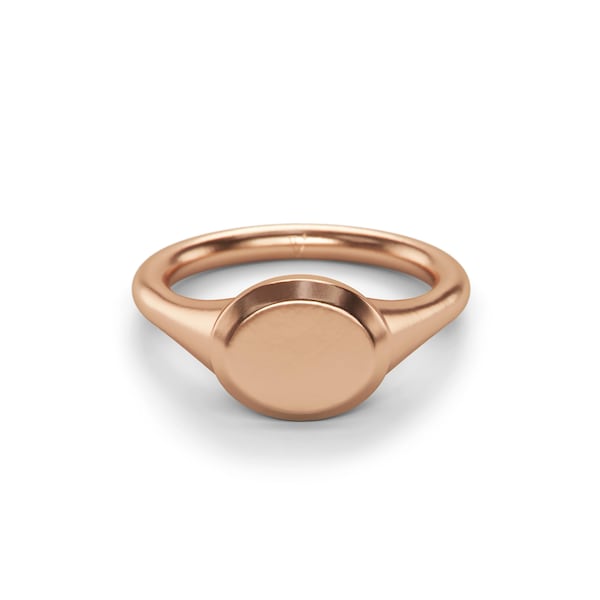 Signet Ring: Horizontal Oval Face - 18k Rose Gold Vermeil