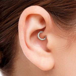 Indian Nose Ring, Silver Nose Hoop, Nose Hoop, Nose Ring Hoop , Nose Sterling Silver, 20g Silver Nose Piercing Jewelry, SKU 45 image 5