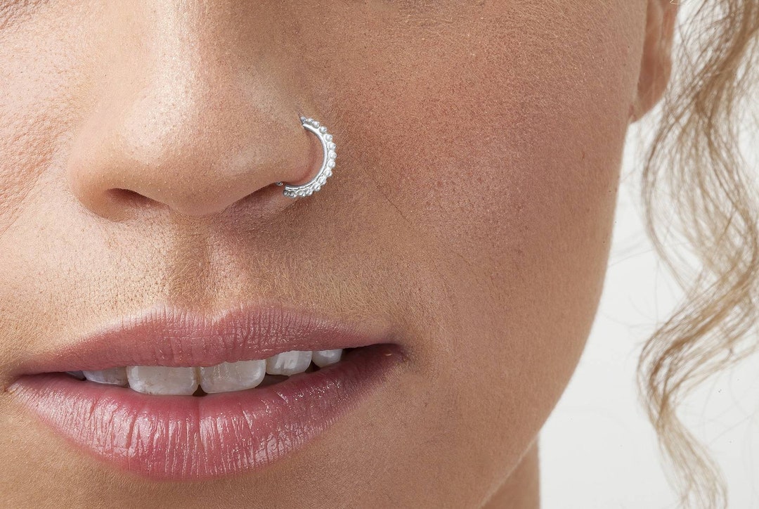 Indian Nose Ring, Silver Nose Hoop, Nose Hoop, Nose Ring Hoop , Nose