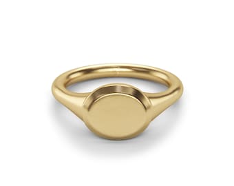 Ovaler Siegelring: Modern Minimalist - Massiv oder Vergoldet