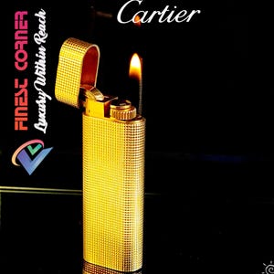 Cartier Lighter Rare Gold Must De Overhauled Serviced Warranty Ex Condition Q6