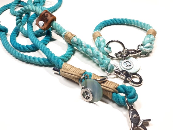 Ombre rope dog collar outlet