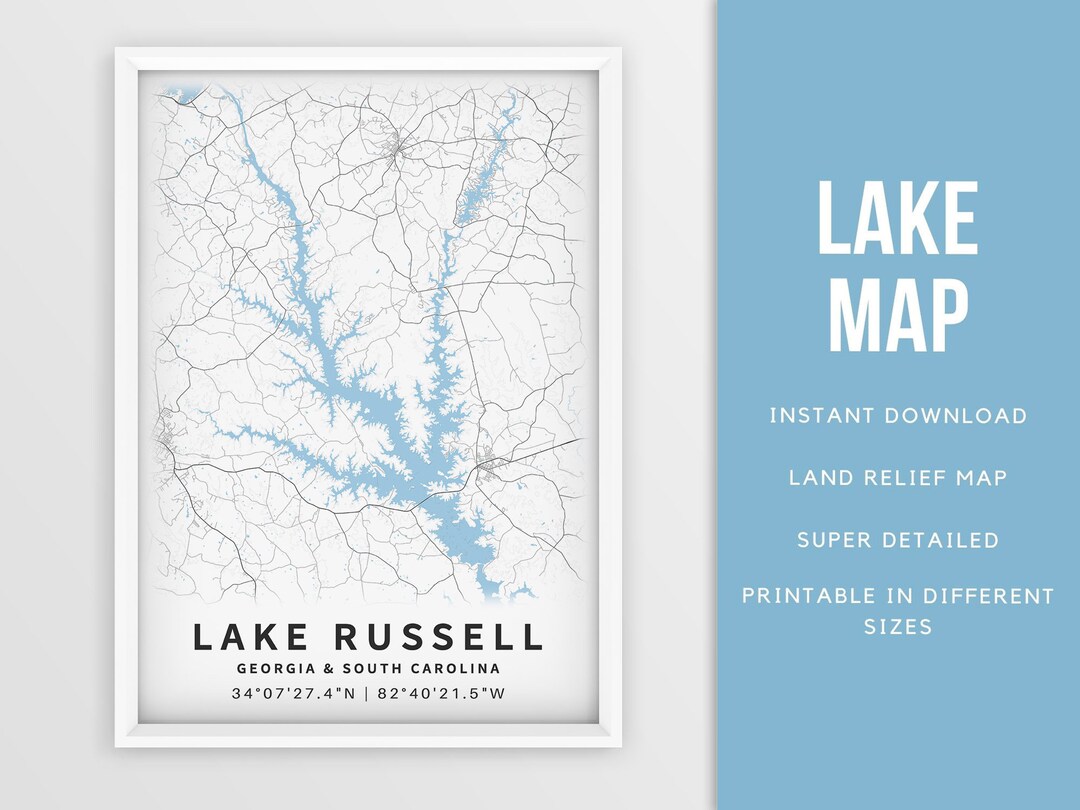 Printable Map of Lake Russell