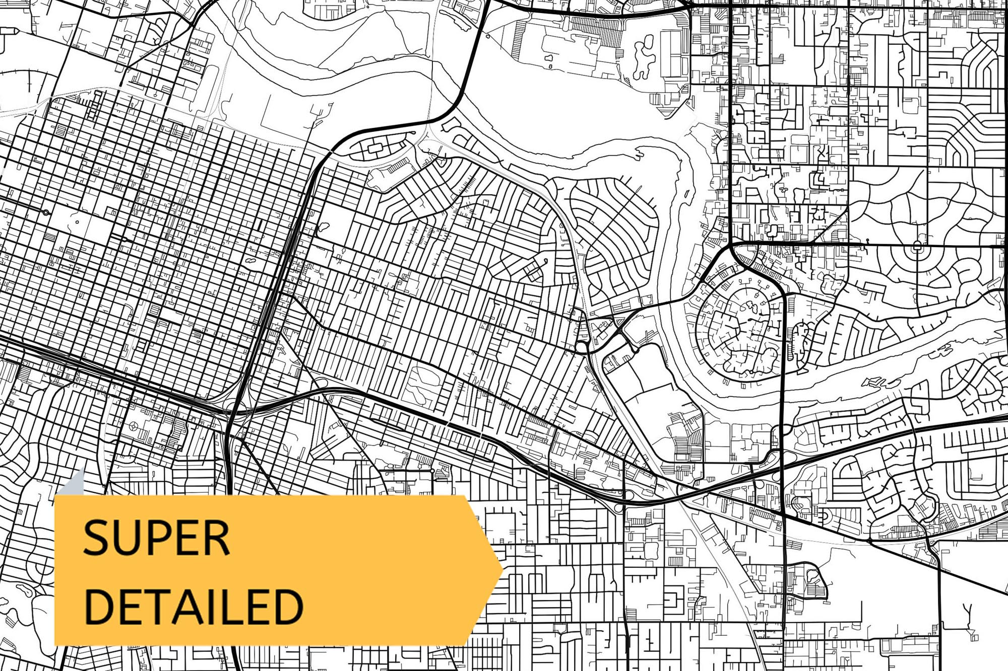 Printable Map of Sacramento California United States | Etsy