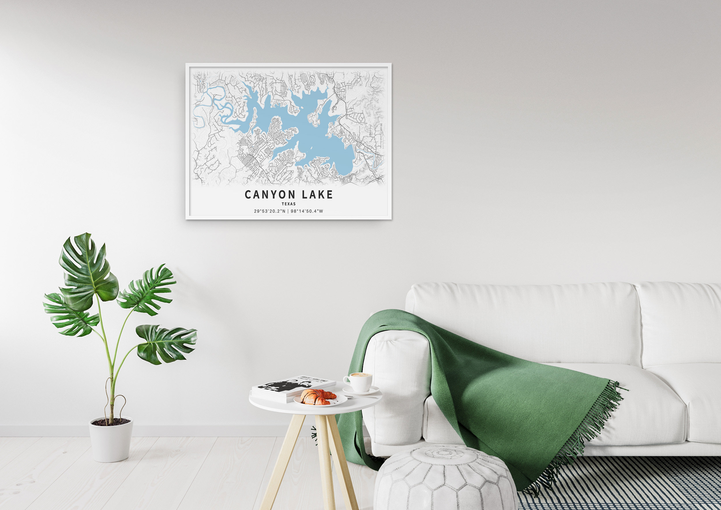 Printable Map of Canyon Lake Texas United States Instant | Etsy