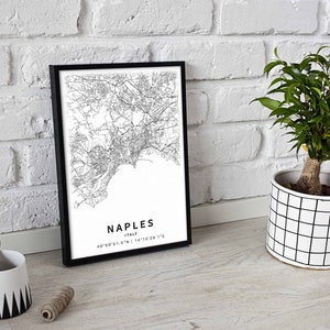 Printable Map of Naples Italy With Street Names Instant - Etsy