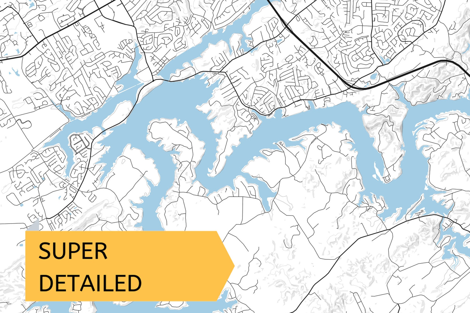 Printable Map Fort Loudoun Lake Tennessee United States Etsy