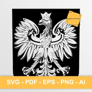 Poland coat of arms, Poland Vector Clipart - SVG \ PNG \ PDF \ Instant Download \ Cutting \ Poland Flag\ Poland Crest \ Poland emblem