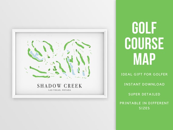 Printable Map of Shadow Creek Golf Course Las Vegas Nevada - Etsy