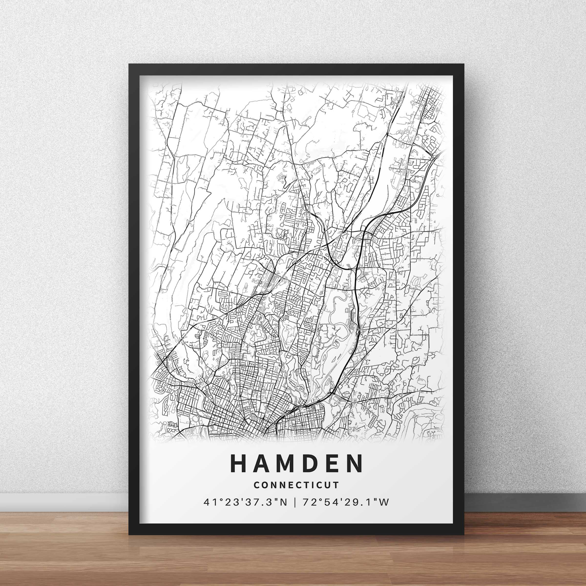 Printable Map Of Hamden CT Connecticut United States With Etsy printable-map-of-hamden-ct-connecticut-united-states-with-etsy