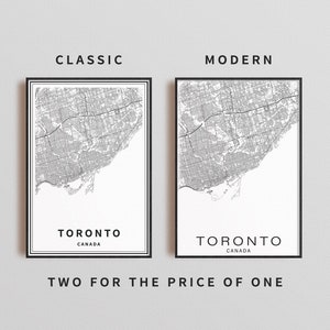 Printable Map of Toronto, Canada Instant Download City Map Wall Art - Etsy