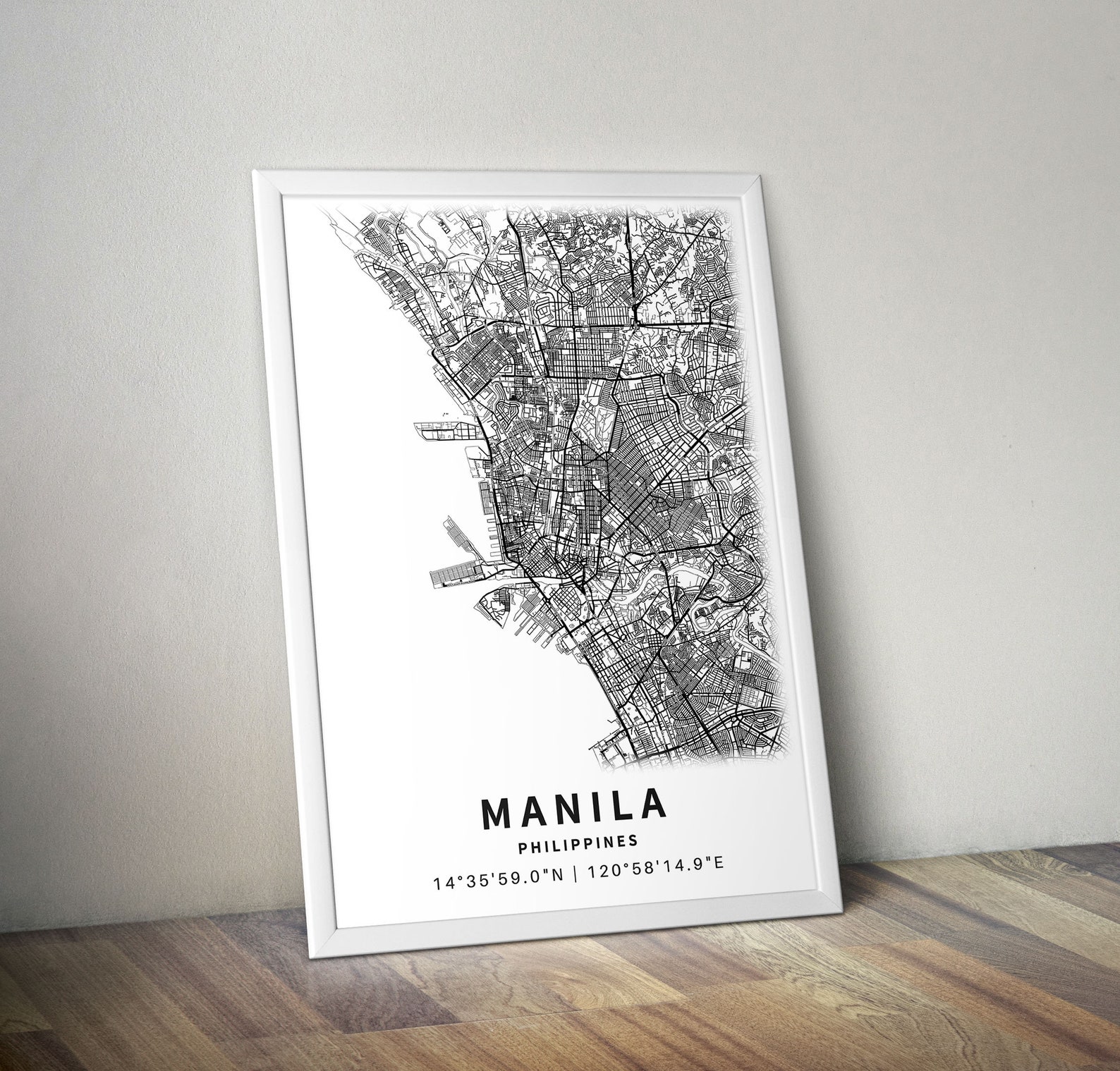 Printable Map of Manila Philippines Maynilà Map With Street - Etsy