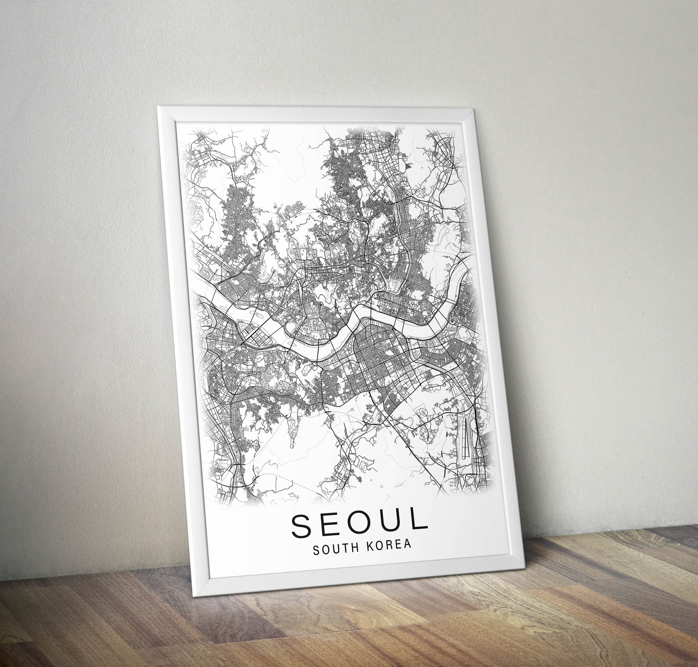 Printable Map of Seoul South Korea Instant Download City Etsy