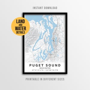 Lake Como Map Poster, Italy Printable Lake House Decor (Instant Download)