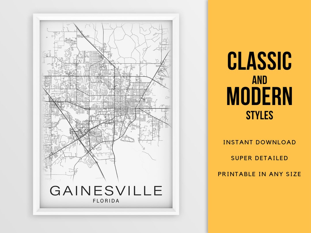 Printable Map of Gainesville Florida - Il 1080xN.2284924870 4s0v 