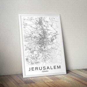 Printable Map of Jerusalem, Israel Instant Download City Map Wall Art ...