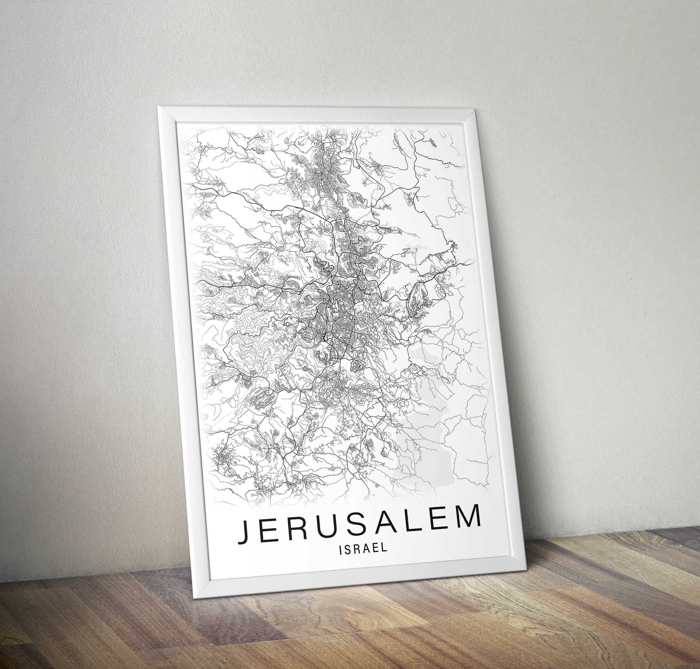 Printable Map of Jerusalem Israel Instant Download City - Etsy