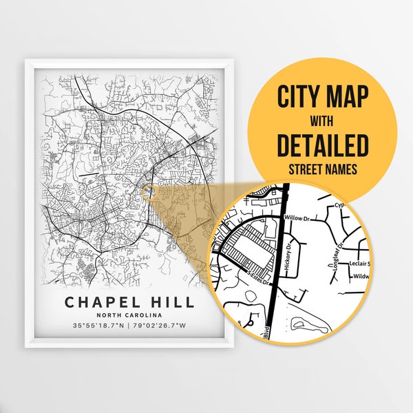 Chapel Hill Poster - Etsy