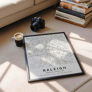 Raleigh North Carolina Map with Street Names, Printable Raleigh City Poster (Instant Download) image 7