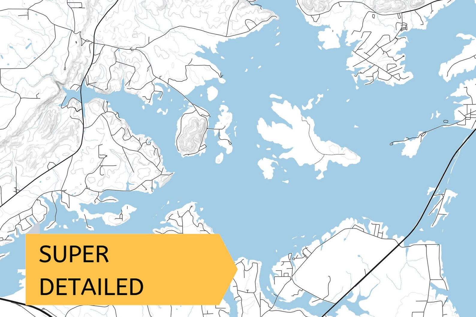Printable Map of Weiss Lake Alabama United States Instant | Etsy