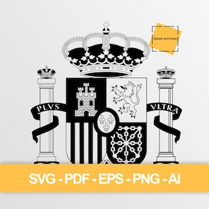 Stemma della Spagna in formato vettoriale (SVG, PNG, PDF), file di taglio Spagna - Download immediato