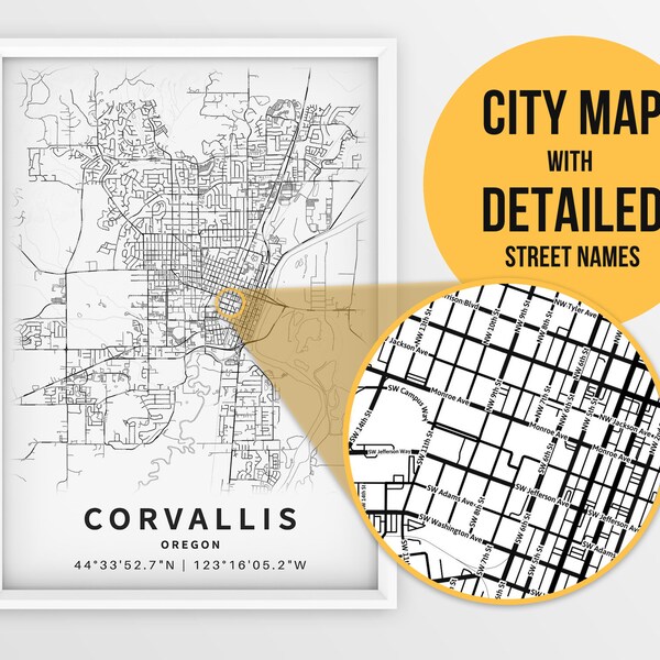 Corvallis Oregon Poster Etsy corvallis-oregon-poster-etsy