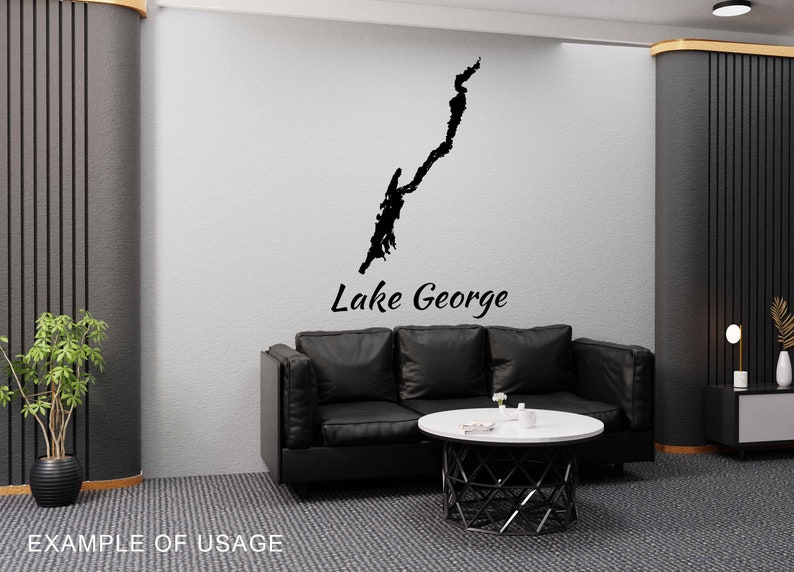 Lake George Map, New York Map Vector File - Instant Download SVG \ DXF ...