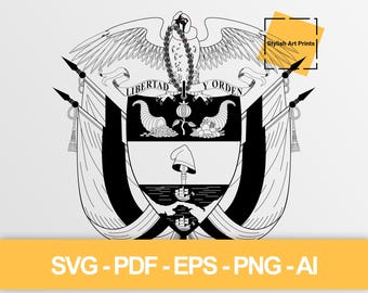 Colombia Coat of Arms Vector Clipart (SVG, PNG, PDF), Colombia Cutting File — Instant Download