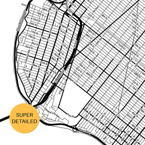 Brooklyn Map with Street Names, Printable New York City Poster (Instant Download) image 3